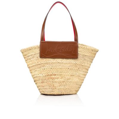 Basket γυναικεια Christian Louboutin Loubishore Creative Fabric Basket Μπεζ καφε | GR-03754