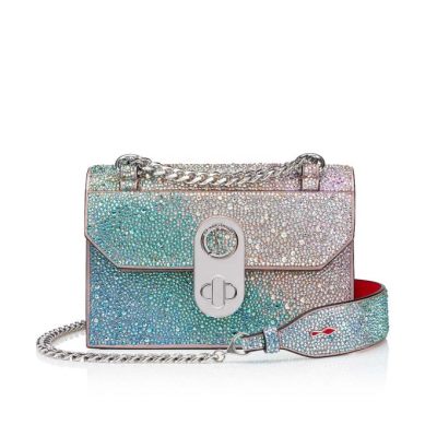 Belt Bags & Mini Bags γυναικεια Christian Louboutin Elisa Mini Strass Mini Bags ροζ ασπρα Πολύχρωμο ασημι | GR-55006
