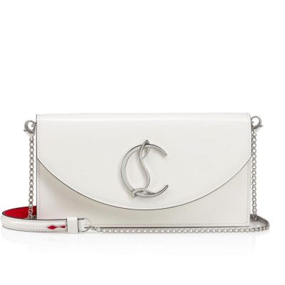 Belt Bags & Mini Bags γυναικεια Christian Louboutin Loubi54 κλασικα δερματινα Mini Bags ασπρα ασημι | GR-60469