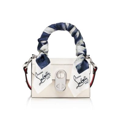 Belt Bags & Mini Bags γυναικεια Christian Louboutin Elisa Top Handle Nano κλασικα δερματινα Mini Bags ασπρα Πολύχρωμο ασημι | GR-71268