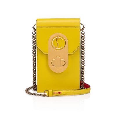 Belt Bags & Mini Bags γυναικεια Christian Louboutin Elisa Phone Pouch κλασικα δερματινα Mini Bags κίτρινα χρυσο χρωμα | GR-98247