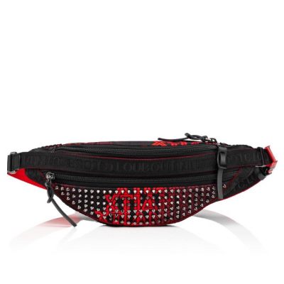 Bum Bags ανδρικα Christian Louboutin Parisnyc sling Bag Creative Fabric Bum Bags μαυρα κοκκινα ασημι | GR-01181