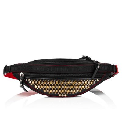 Bum Bags ανδρικα Christian Louboutin Parisnyc κλασικα δερματινα Bum Bags μαυρα Πολύχρωμο | GR-13424