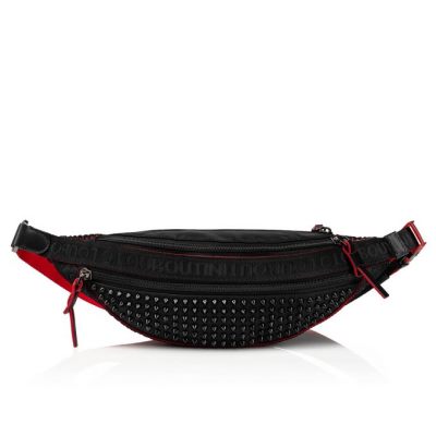 Bum Bags ανδρικα Christian Louboutin Parisnyc Fabric Bum Bags μαυρα | GR-30102