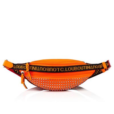Bum Bags ανδρικα Christian Louboutin Parisnyc κλασικα Fabric Bum Bags πορτοκαλι μαυρα ασημι | GR-85036