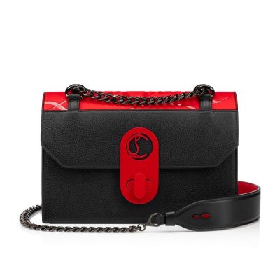 Cross Body Bags γυναικεια Christian Louboutin Elisa Small Gomme Cross Body Bags κοκκινα μαυρα | GR-09217