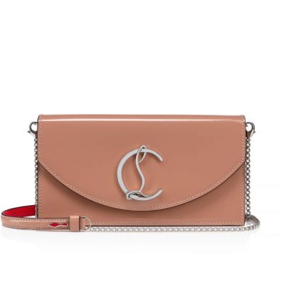 Cross Body Bags γυναικεια Christian Louboutin Loubi54 κλασικα δερματινα Cross Body Bags Μπεζ ασημι | GR-17715