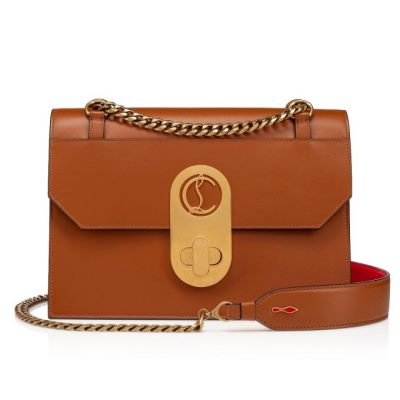 Cross Body Bags γυναικεια Christian Louboutin Elisa Large Coconut κλασικα δερματινα Cross Body Bags καφε | GR-36725