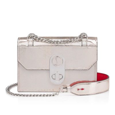 Cross Body Bags γυναικεια Christian Louboutin Elisa Small Creative δερματινα Cross Body Bags Μπεζ ασημι | GR-69296