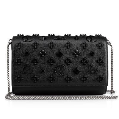 Cross Body Bags γυναικεια Christian Louboutin Paloma Clutch κλασικα δερματινα Cross Body Bags μαυρα | GR-70673