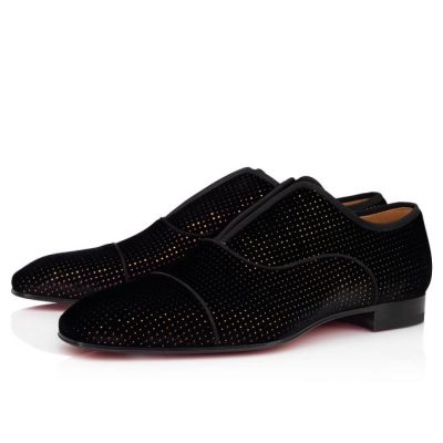 Derby ανδρικα Christian Louboutin Alpha Male Velvet Derby Πολύχρωμο | GR-49963