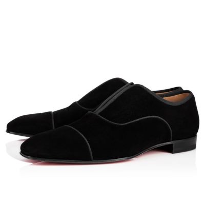 Derby ανδρικα Christian Louboutin Alpha Male 000 Veau Velours Derby μαυρα | GR-85983