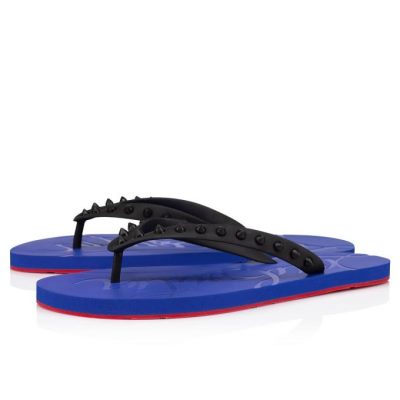 Espadrilles & Sandals ανδρικα Christian Louboutin Loubi Flip 000 Pvc Sandals μαυρα μπλε | GR-14588