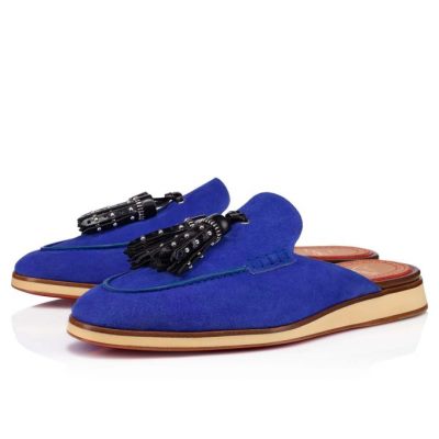 Espadrilles & Sandals ανδρικα Christian Louboutin Roc X Tass Calf Espadrilles μπλε | GR-36395
