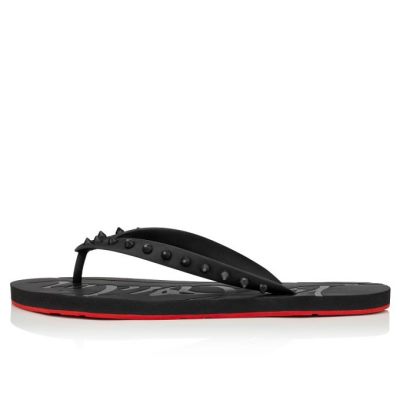 Espadrilles & Sandals ανδρικα Christian Louboutin Loubi Flip 000 Pvc Sandals μαυρα | GR-40958