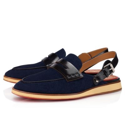 Espadrilles & Sandals ανδρικα Christian Louboutin Tricoto Calf Espadrilles μπλε μαυρα | GR-44782