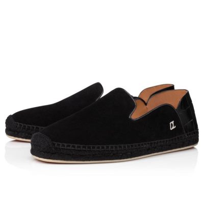 Espadrilles & Sandals ανδρικα Christian Louboutin Espadon Calf Espadrilles μαυρα | GR-52230