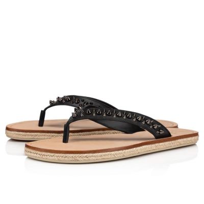 Espadrilles & Sandals ανδρικα Christian Louboutin Pyraclobis Calf Sandals μαυρα | GR-53677