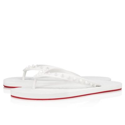 Espadrilles & Sandals ανδρικα Christian Louboutin Loubi Flip 000 Pvc Sandals ασπρα | GR-79081