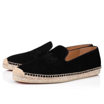 Espadrilles & Sandals ανδρικα Christian Louboutin Esparadra Calf Espadrilles μαυρα | GR-81207