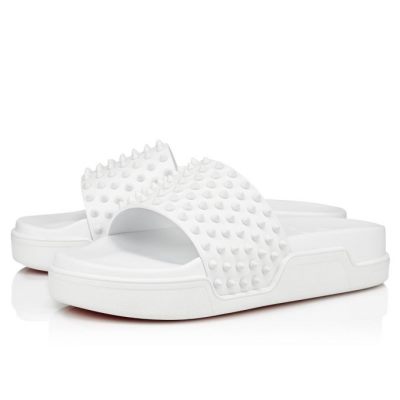 Espadrilles & Sandals ανδρικα Christian Louboutin Pool Fun 000 Mat Calf Sandals ασπρα | GR-98998