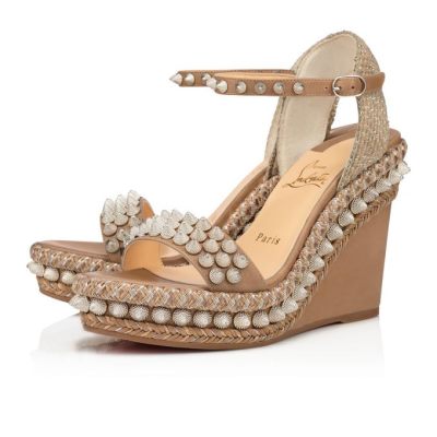 Espadrilles γυναικεια Christian Louboutin Lata 110 Fennec Calf Espadrilles Χακί | GR-42621