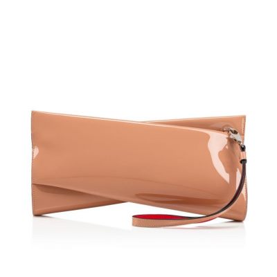Evening Bags γυναικεια Christian Louboutin Loubitwist Clutch κλασικα δερματινα Evening Bags Μπεζ | GR-57910