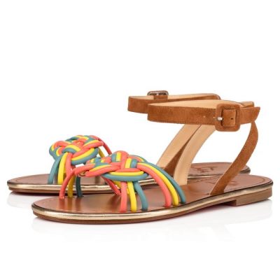 Flats γυναικεια Christian Louboutin Ella Nappa Flats Πολύχρωμο | GR-29301