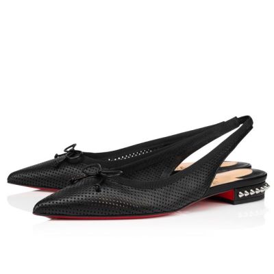 Flats γυναικεια Christian Louboutin Hall sling Nappa Flats μαυρα | GR-05606