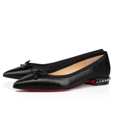 Flats γυναικεια Christian Louboutin Hall 000 Version Nappa Flats μαυρα | GR-71786