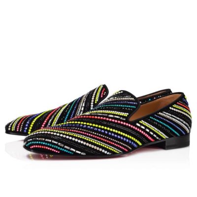 Loafers ανδρικα Christian Louboutin Dandy Rays Loafer μαυρα Πολύχρωμο | GR-61753