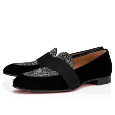 Loafers ανδρικα Christian Louboutin Night On The Ni 000 Version Velvet Loafer μαυρα | GR-13919