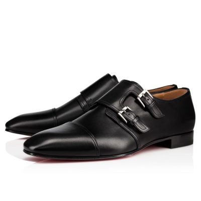 Monk Straps ανδρικα Christian Louboutin Mortimer 000 Calf Monk Straps μαυρα | GR-07292