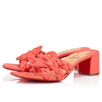 Mules γυναικεια Christian Louboutin Marmela 55 Nappa Mules ροζ | GR-17475