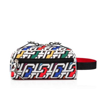 pouches ανδρικα Christian Louboutin Blaster Creative Fabric Pouches Πολύχρωμο μαυρα | GR-10091