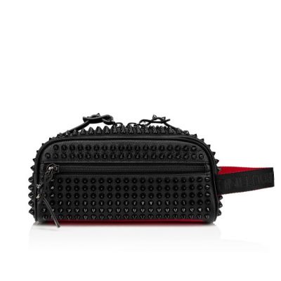 pouches ανδρικα Christian Louboutin Blaster Calf Empire/Spikes/Cl κλασικα δερματινα Pouches μαυρα | GR-59815