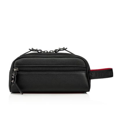 pouches ανδρικα Christian Louboutin Blaster κλασικα δερματινα Pouches μαυρα | GR-66211