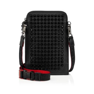 pouches ανδρικα Christian Louboutin Loubilab κλασικα δερματινα Pouches μαυρα | GR-25956