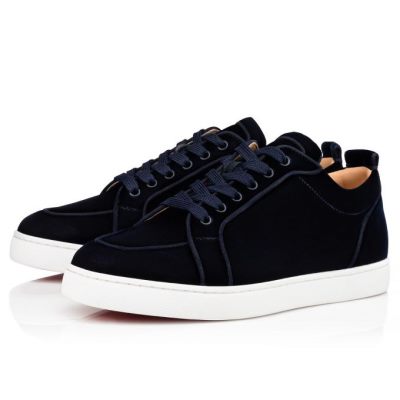 Αθλητικά Παπούτσια ανδρικα Christian Louboutin Rantulow Orlato κλασικα Fabric Sneakers σκουρο μπλε | GR-00913