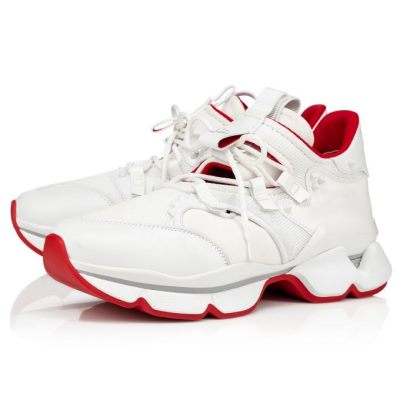 Αθλητικά Παπούτσια ανδρικα Christian Louboutin Red-runner 000 Version Mesh Sneakers ασπρα | GR-05806