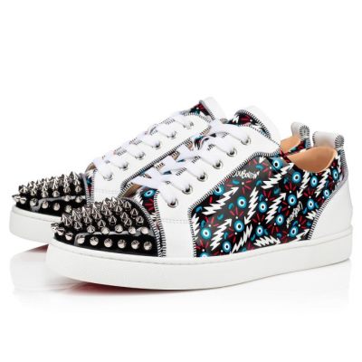 Αθλητικά Παπούτσια ανδρικα Christian Louboutin Louis Junior Spikes Orlato Creative δερματινα Sneakers μαυρα ασπρα | GR-10780