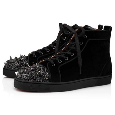 Αθλητικά Παπούτσια ανδρικα Christian Louboutin Lou Pik Pik P S 000 Version Strass Sneakers μαυρα | GR-16117