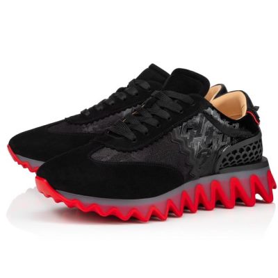 Αθλητικά Παπούτσια ανδρικα Christian Louboutin Loubishark Creative δερματινα Sneakers μαυρα | GR-23260