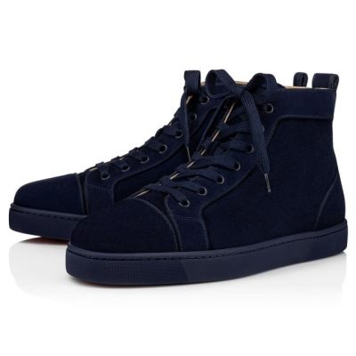 Αθλητικά Παπούτσια ανδρικα Christian Louboutin Louis Orlato 000 Scuro Veau Velours Sneakers βαθυ μπλε | GR-23537