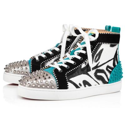 Αθλητικά Παπούτσια ανδρικα Christian Louboutin Lou Spikes 2 βαμβακερα Sneakers Πολύχρωμο | GR-36877