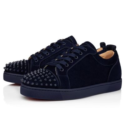 Αθλητικά Παπούτσια ανδρικα Christian Louboutin Louis Junior Sp 000 Mat Veau Velours Sneakers βαθυ μπλε | GR-44674