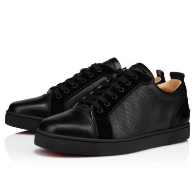 Αθλητικά Παπούτσια ανδρικα Christian Louboutin Louis Junior Creative δερματινα Sneakers μαυρα | GR-72346