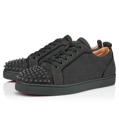 Αθλητικά Παπούτσια ανδρικα Christian Louboutin Louis Junior Sp 000 Mat Veau Velours Sneakers σκούρο γκρι | GR-95398