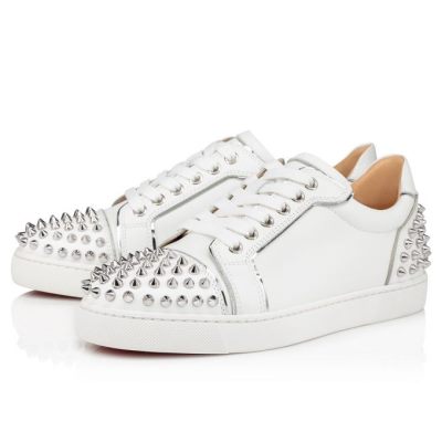 Αθλητικά Παπούτσια γυναικεια Christian Louboutin Vieira 2 Calf Sneakers ασπρα ασημι | GR-13938