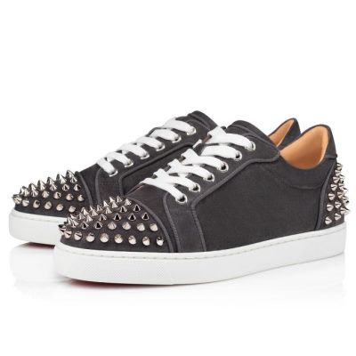 Αθλητικά Παπούτσια γυναικεια Christian Louboutin Vieira 2 Orlato Veau Velours Sneakers γκρι | GR-46958